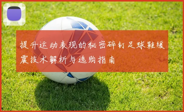 提升运动表现的秘密碎钉足球鞋缓震技术解析与选购指南